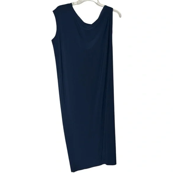 Norma Kamali Drop Shoulder Dress Midnight Blue Medium - Picture 5 of 11